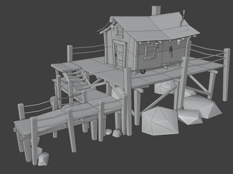 Fishing Shack 3D Model