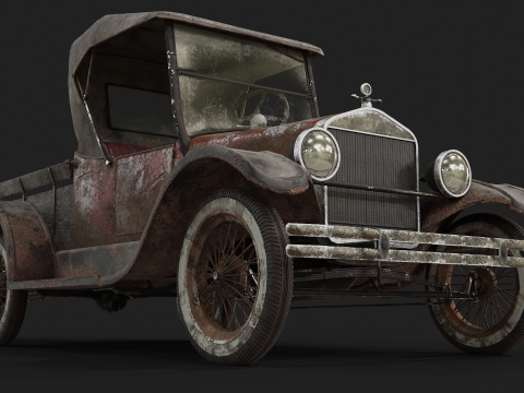 Old Rusted Vintage Pickup Truck 3D Модель
