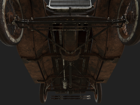 Old Rusted Vintage Pickup Truck 3D Модель