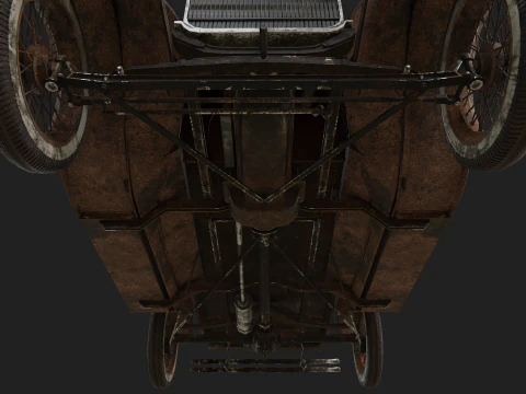 Old Rusted Vintage Pickup Truck 3D Model
