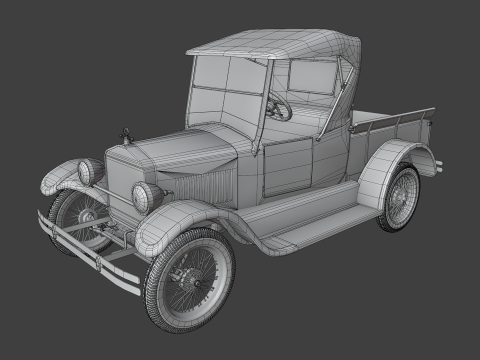 Old Rusted Vintage Pickup Truck 3D Модель