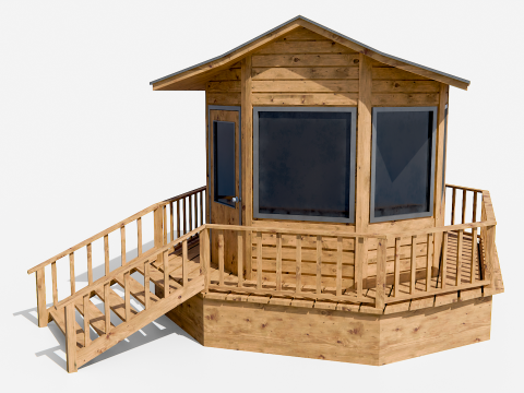 Modular Ski Lift Asset Pack 3D Model