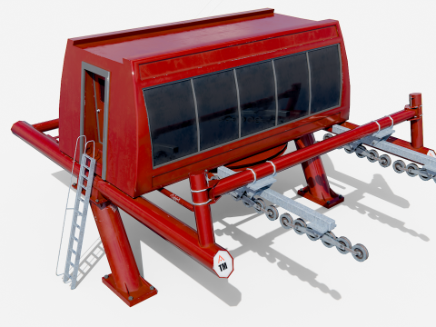 Modular Ski Lift Asset Pack 3D Model