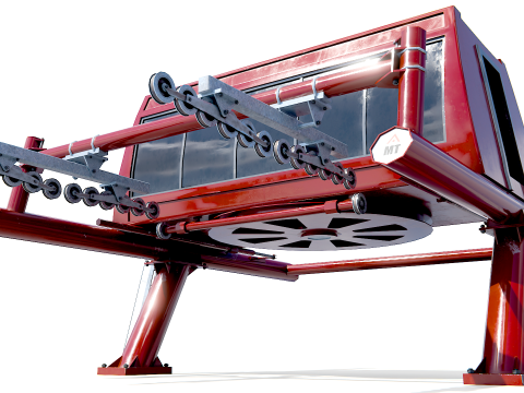 Modular Ski Lift Asset Pack 3D Model