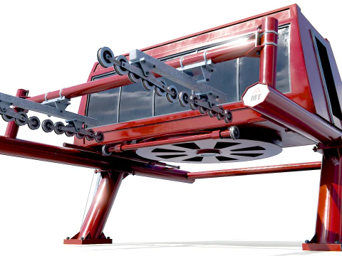 Modular Ski Lift Asset Pack 3D Model