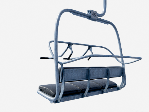 Modular Ski Lift Asset Pack 3D Model