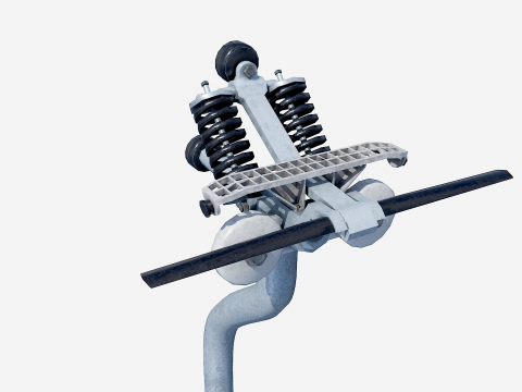 Modular Ski Lift Asset Pack 3D Model