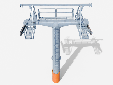 Modular Ski Lift Asset Pack 3D Model
