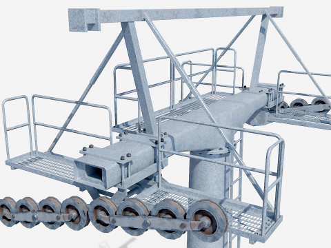 Modular Ski Lift Asset Pack 3D Model