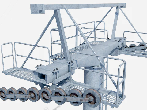 Modular Ski Lift Asset Pack 3D Model