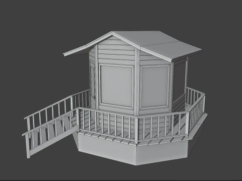 Modular Ski Lift Asset Pack 3D Model