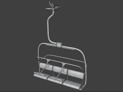 Modular Ski Lift Asset Pack 3D Model