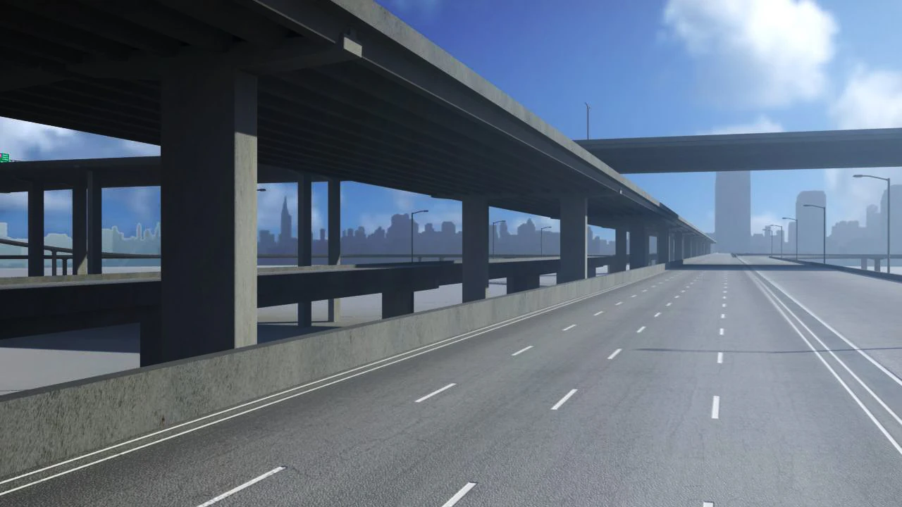 freeway01 3D Model .c4d .max .obj .3ds .fbx .stl .blend 