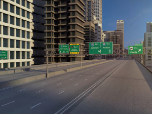 freeway01 city 3D Модель