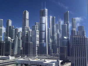 Город Freeway02 3D Модель