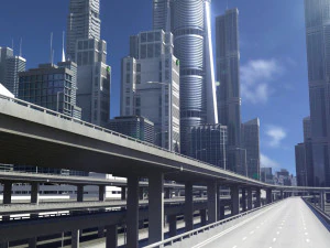 Freeway02 city 3D Model