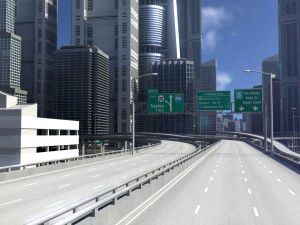 Freeway02 city 3D Model