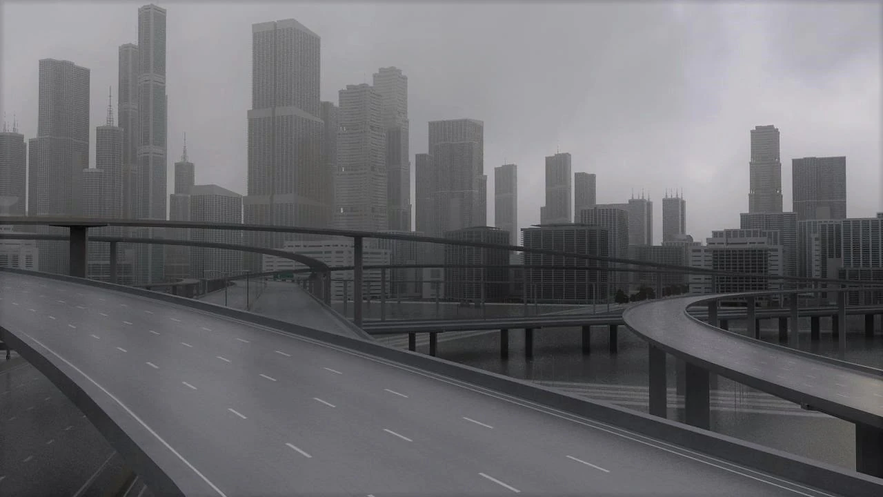 freeway03 city 3D Model .c4d .max .obj .3ds .fbx .stl .blend 