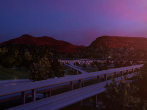 Freeway01 Suburbs Model 3D