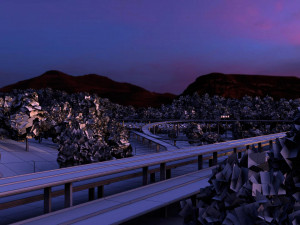 Freeway01 Suburbs Model 3D