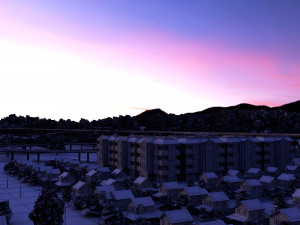 Freeway01 Suburbs Model 3D