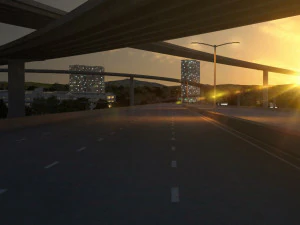 Freeway03 Suburbs 3D Model