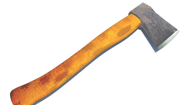 low poly axe model Modelo 3D .c4d .max .obj .3ds .fbx .stl .blend 