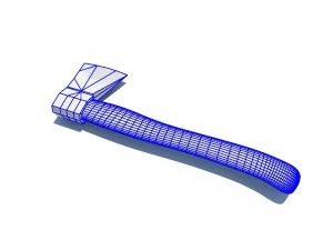 modello basso poli ascia Modello 3D