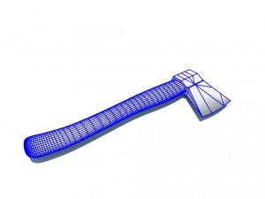 low poly axe model Modelo 3D