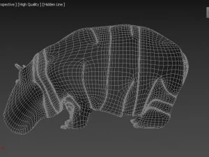 ippopotamo Modello 3D