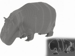 hippopotamus 3D Модель