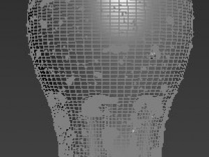 glass of water with drops and ice cubes 3D 모델