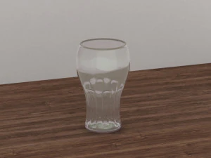 glass of water with drops and ice cubes 3D Model