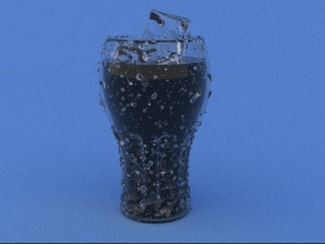coca cola glass with ice Modelo 3D