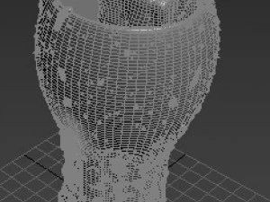 coca cola glass with ice 3D Model