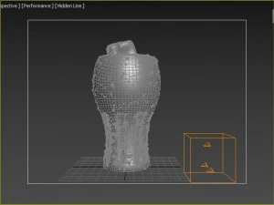 coca cola glass with ice 3D Model