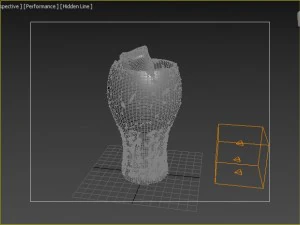 coca cola glass with ice 3D Model