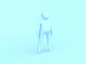 child human low-poly rigged anatomic model 3D Model