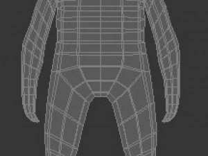 child human low-poly rigged anatomic model 3D Model