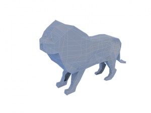 very low poly lion 3D मॉडल