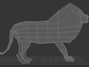 very low poly lion 3D Модель