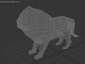 very low poly lion 3D Модель