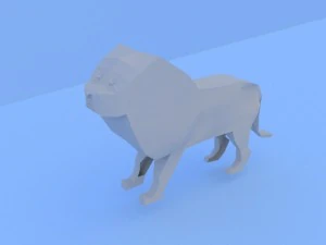 leone poli molto basso Modello 3D