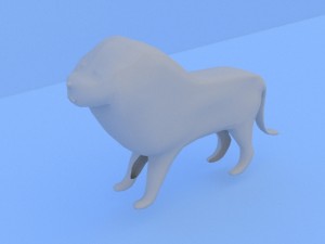 low poly lion 3D मॉडल