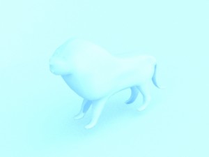low poly lion 3D मॉडल