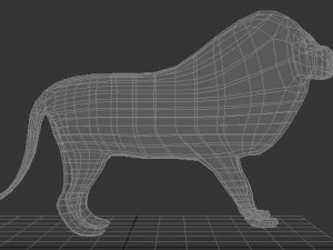 low poly lion 3D मॉडल