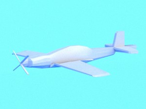 low poly 3d airplane utva lasta 1 3D Model