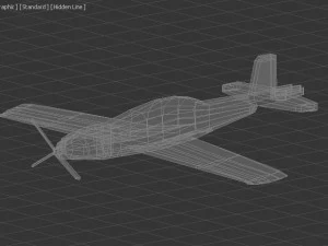 avi&atilde;o 3d low poly utva lasta 1 Modelo 3D