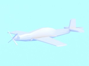 low poly 3d airplane utva lasta 1 Modelo 3D