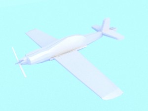 low poly 3d airplane utva lasta 1 Modelo 3D